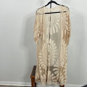 Lace Nude Kimono Worn Only Once